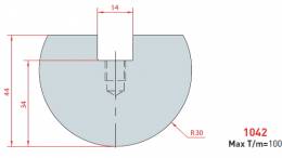 Rádiusová vložka délka 415 mm nitridovaná
