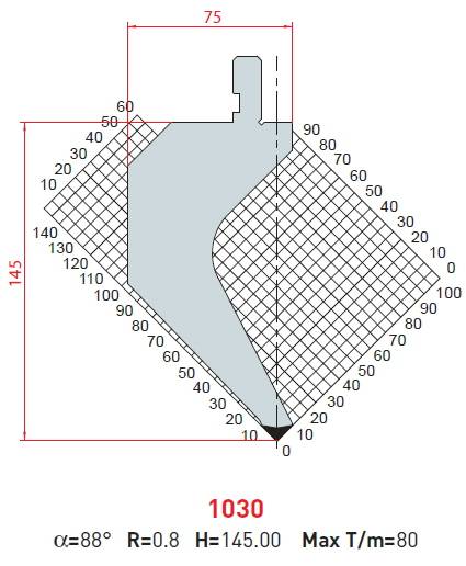 Razník - délka 835 mm z jednoho kusu Eurostamp