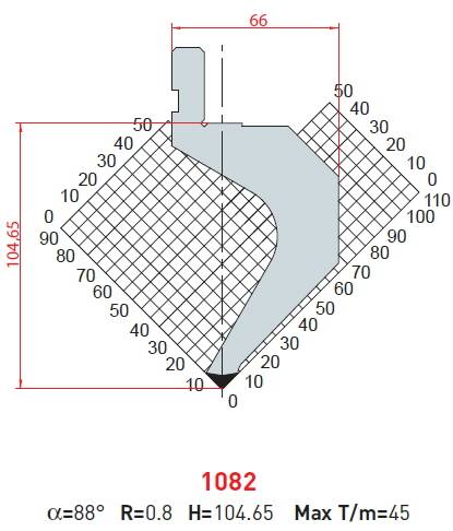 Razník - délka 805 mm dělený Eurostamp