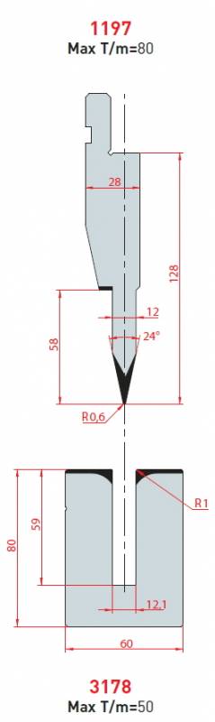 Lemovací nástroj - komplet, délka 835 mm z jednoho kusu Eurostamp