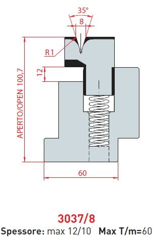 Lemovací matrice délka 835 mm Eurostamp