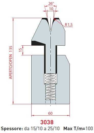 Lemovací matrice délka 835 mm Eurostamp