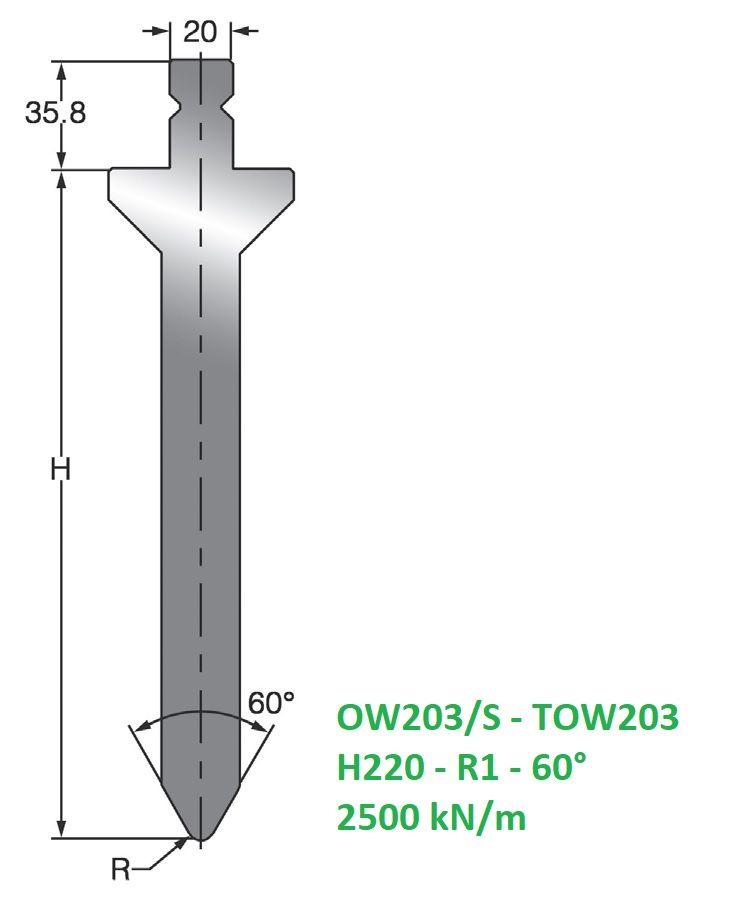 Razník 60° OW203/S-TOW203S Toolspress