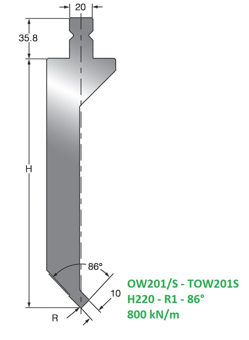 Razník 86° OW201/S-TOW201S Toolspress