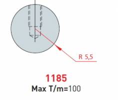 Rádiusová vložka délka 415 mm