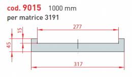 adaptér matrice - délka 1000 mm pro matrici 3190; cena na dotaz